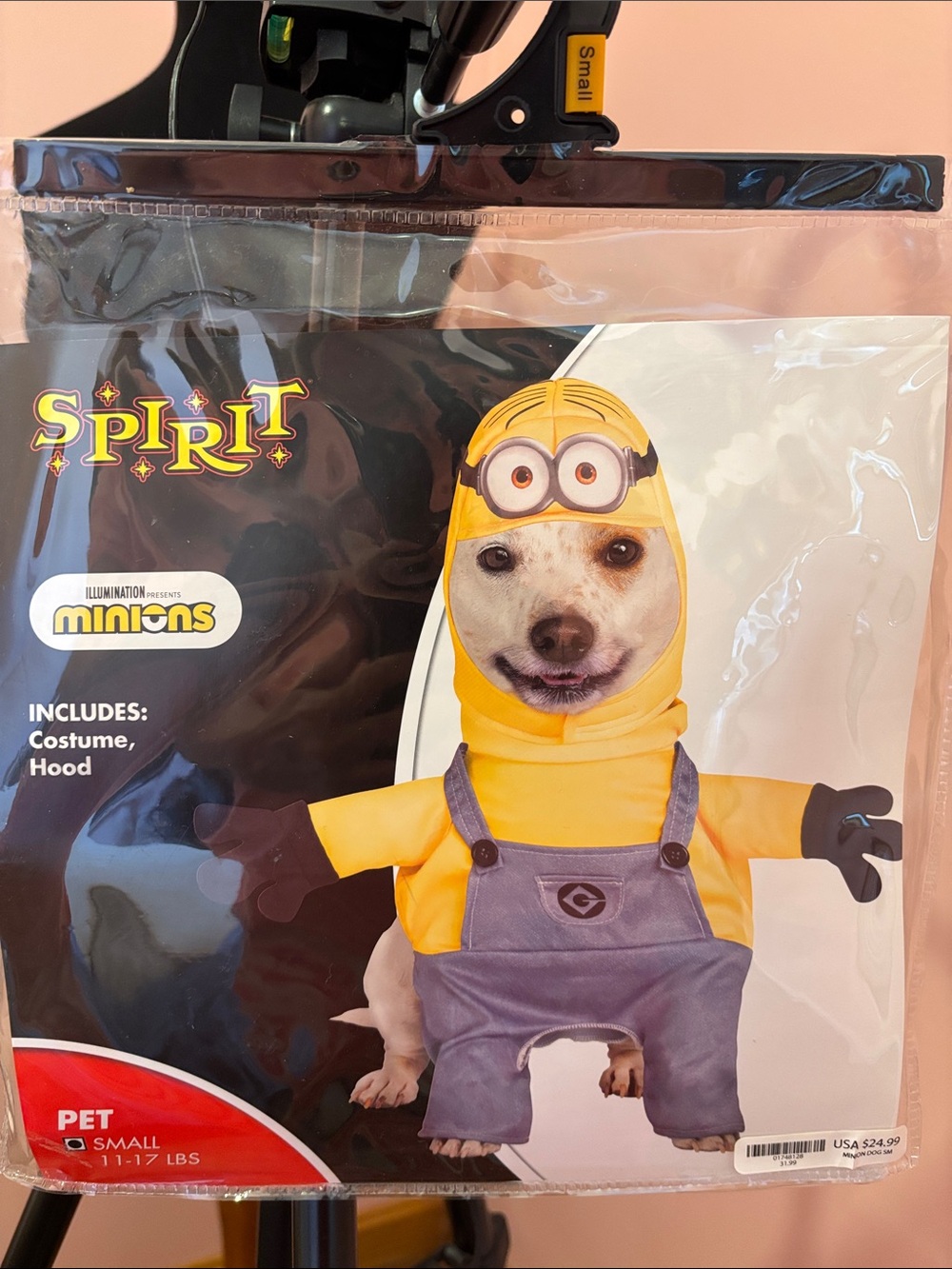 Spirit Minions Yellow and Purple Dog Costume with Hood
